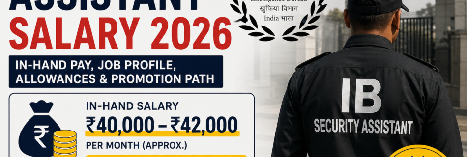 IB Security Assistant Salary 2026 in hand salary, pay scale, promotion and job profile