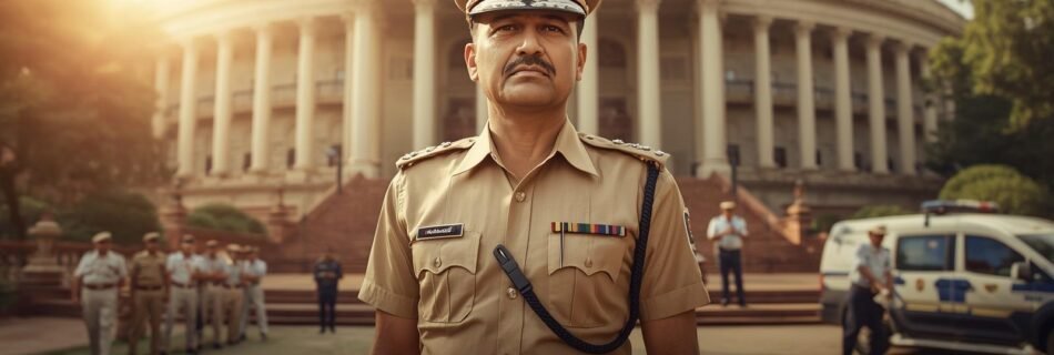 IPS officer standing in uniform representing IPS salary in India 2026