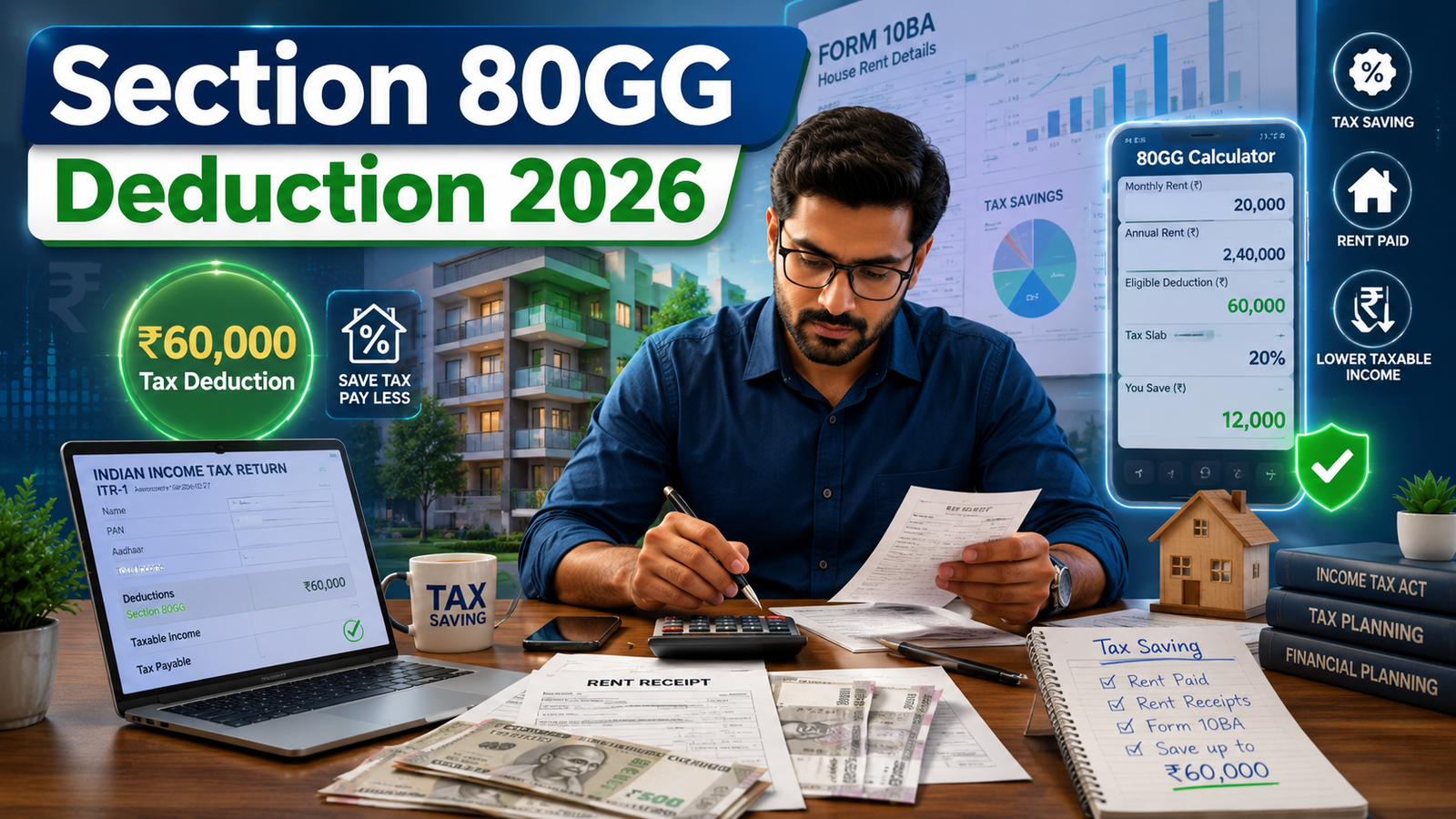 Section 80GG Deduction 2026 – Rent Tax Deduction Guide for Old Tax Regime