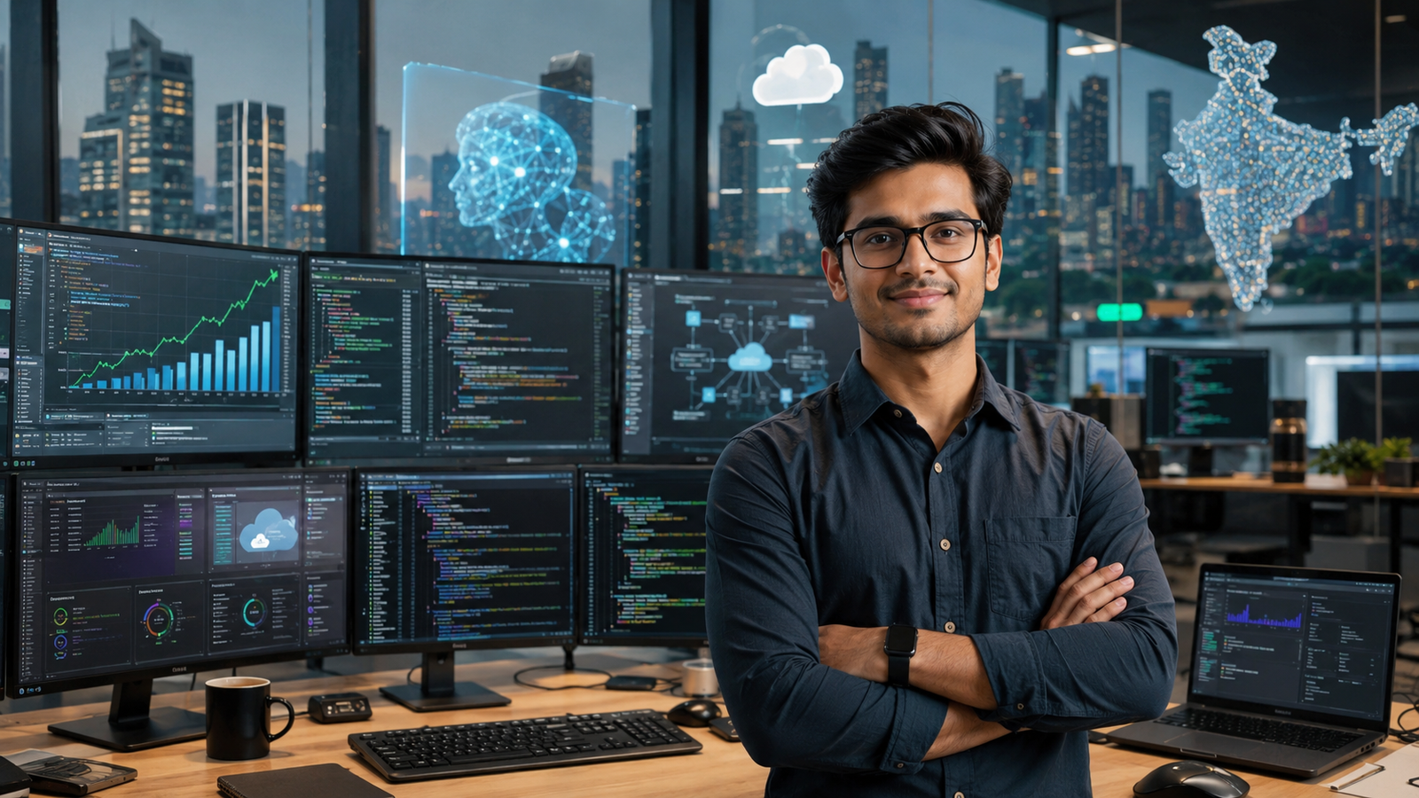 Software engineer salary in India 2026 showing a professional software developer with salary growth and technology career progression.