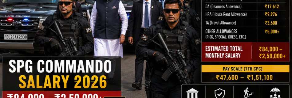 SPG Commando Salary 2026 monthly pay scale and benefits in India
