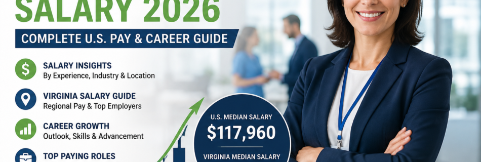 Healthcare Administrator Salary 2026 guide with U.S. and Virginia salary data