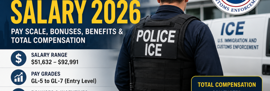 ICE agent salary 2026 pay scale and compensation chart