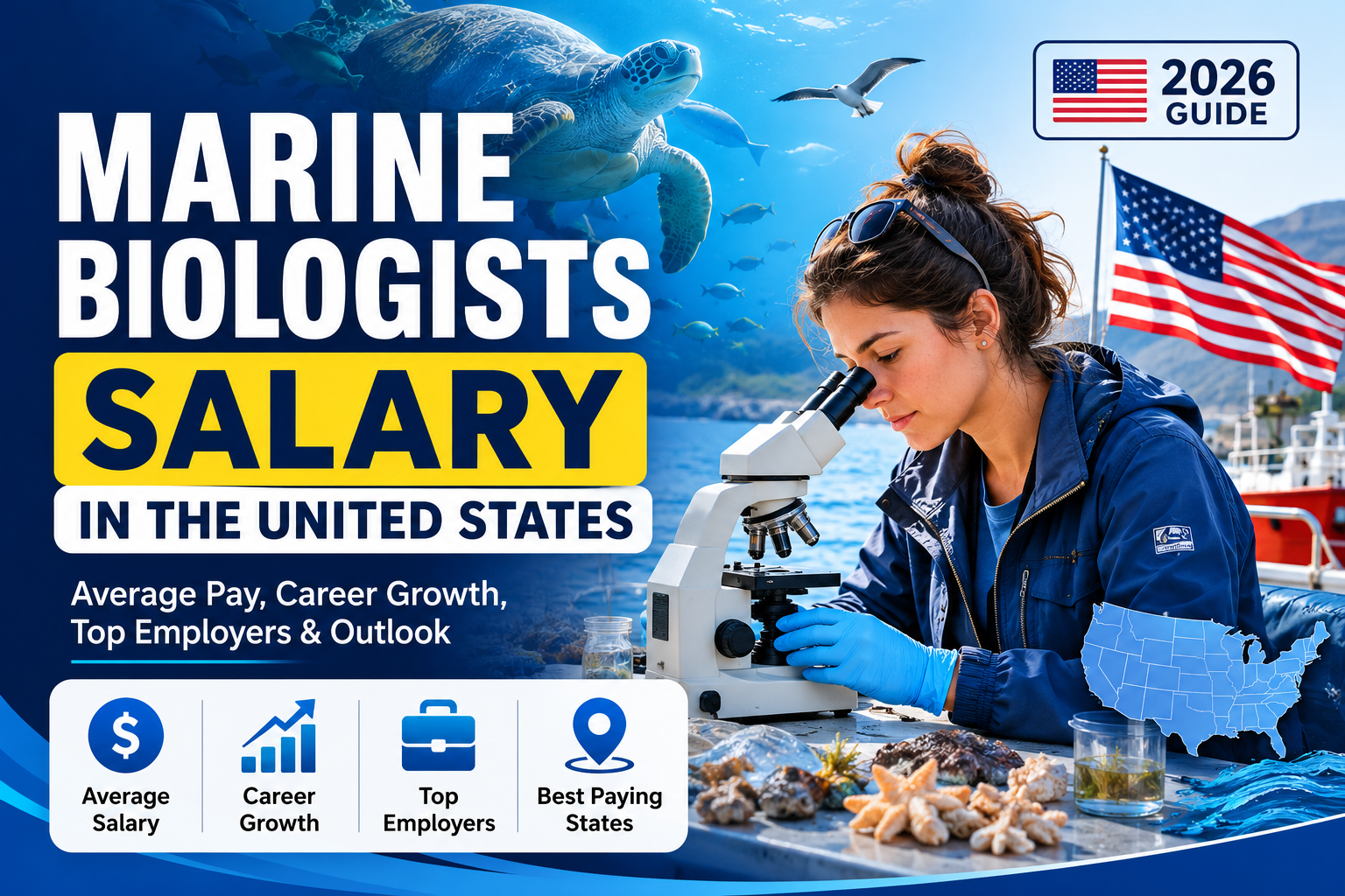 Marine biologists salary in the United States 2026