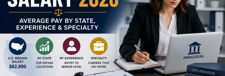 Paralegal salary 2026 average pay by state, experience and specialty